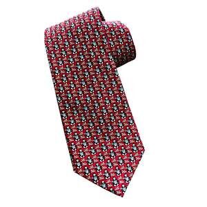 Vinyard Vines Custom hand made silk neck tie 800 lb Gorilla in the Room red gray